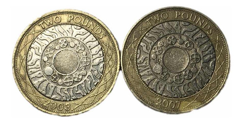 Inglaterra- Two Pounds 2003 E 2007 Frete Grátis