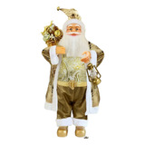 Viejo Pascuero Muñeco De Navidad 85 Cm Dorado