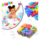 Kit 36 Peças Letras E Números Para Banho Infantil Bebe