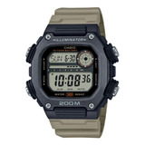 Relógio Casio Masculino Digital Quadrado Dw-291hx-5avdf Cor Da Correia Verde