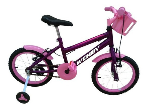 Bicicleta Infantil Aro 16 Menina Adesivos Diversos + Brindes