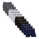 Kit Com 12 Cuecas Boxer Masculina Sem Costura Polo Wear