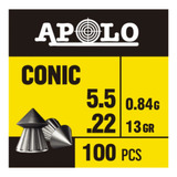 Diabolos Balines Apolo Conic .22  (5.5mm) X100 Und 13 Grains