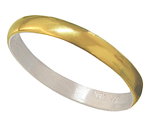 Alianza Individual Plata 925 Oro 18k Compromiso Matrimonio 