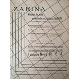 Cartel Antiguo 1912. Tampico News, Maquina De Coser Zarina