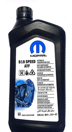 Óleo Câmbio Automático Mopar 8 E 9 Marchas 946 Ml Jeep Fiat