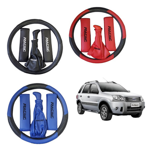 Combo Cubre Volante + C/cinturones + Palanca Cambio Ecosport