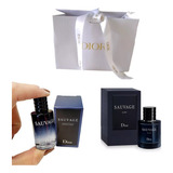 Kit Perfume Sauvage Eau De Parfum 10ml + Elixir 7,5ml + Caixa De Presente Dior - Coffret Perfume Dior Sauvage Masculino Eau De Parfum