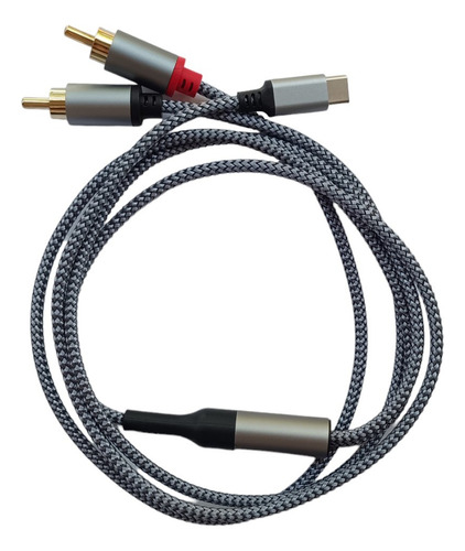 Cable Auxiliar Tipo C A Doble Rca Para Equipos De Audio 2m.