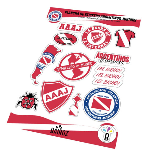 Plancha Sticker Autoadhesivos X 12u Futbol Argentino