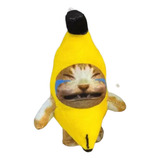 Gato Chillon Peluche Banana Cat Gatitos Llavero Plátano 