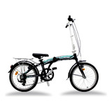 Bicicleta Flink Plegable/alum Rodada-20 7 Velocidades Color Azul