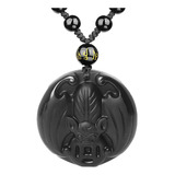 Vikcaux Collar De Obsidiana Negra Con Dije De Protección De 