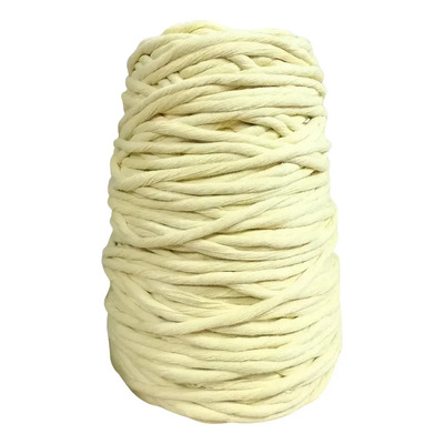 Hilaza Eco Algodón Macramé 100m 4mm Boho Almendra Color Amarillo Claro | Meses sin interés