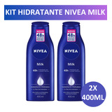 Kit Com 2x Loção Hidratante Nivea Body Milk - 400ml