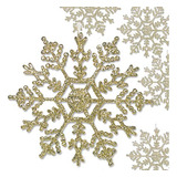 Ornamentos De Copos De Nieve De Oro - 96 Pc De 4 D Desafetos