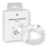 Cable De Carga Usb Compatible Con iPhone Lightning X 2 Mts
