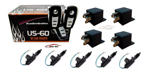 Alarma Audiobahn Us-60 + 5 Seguros Electricos + 4 Relays