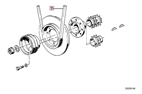 Correa Alternador Bmw E30 E28 E34 325i 525i 530i Motor M50 Foto 3