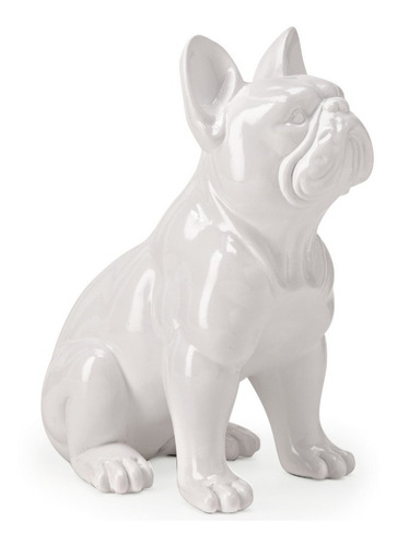 Escultura Decorativa Estante Sala Estátua Cachorro Bulldog