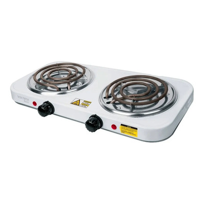 Parrilla Eléctrica Doble Volteck Basic 23032 Color Blanco | Envío gratis