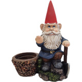 Figura De Duende Mágico - Gnomo De La Suerte Con Maceta