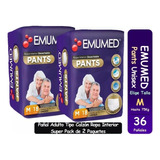 2pack Pañales Para Adulto Emumed Pants Talla M/g X36unidades