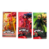 Bandai Miraculous Ladybug + Dragon + Cat Noir Recibe 3pz