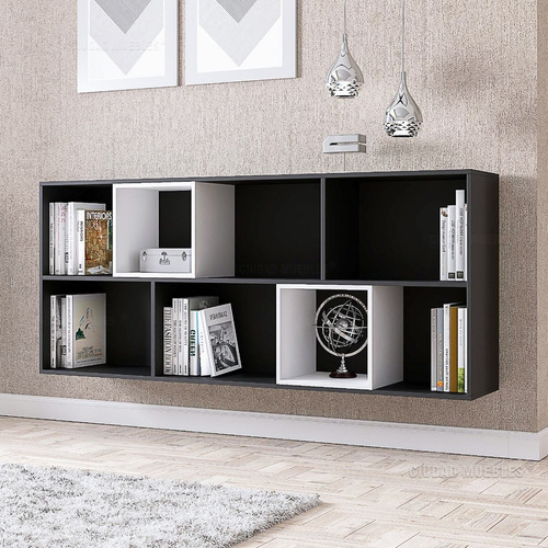 Biblioteca Repisa Para Colgar De Melamina Moderna 170x73cm