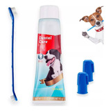 Kit Higiene Para Mascota Cepillos De Dientes + Crema Dental 