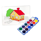 Set De Arte Infantil Kit Bastidor Cuadro Pintura Para Niños