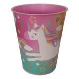 Vaso Unicornio De Plástico Rosa Pastel X5unid Fiesta-evento