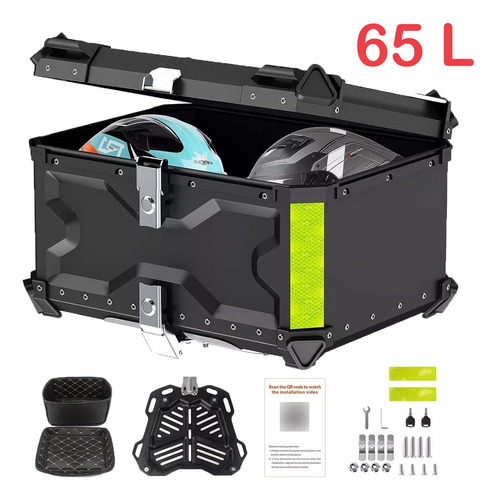 65 L Caja Para Moto Top Case Maletero De Aluminio Para Moto 