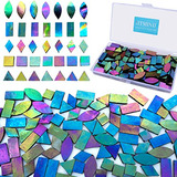 Litmind Azulejos De Mosaico De Vidrio Iridiscente Para Man