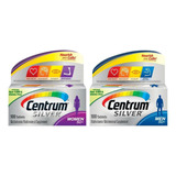 Kit Centrum Silver Homens E Mulheres Prata 100 Tablets Imp E