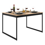 Mesa De Cozinha Sala Jantar De Madeira 120x90cm Industrial