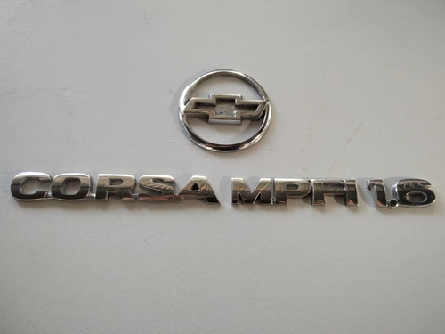 Kit Emblema Chevrolet Corsa 1.6 Mpfi 2puertas + Logo Trasero Foto 9
