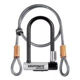 Candado U Bicicleta Kryptonite Kryptolok Mini-7 C/ Eslinga Color Gris