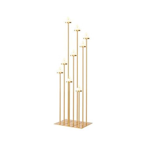 Candelabros De Piso, Juego Alto, Candelabros De Piso Dorados