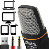 Microfono De Condensador Cardioide Profesional Zaxsound Con Tripode Para Pc, Computadora Portatil, iPhone, iPad, Telefon