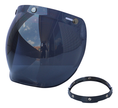 Visera Burbuja Casco Moto Lente Parabrisas Con Soporte Abati