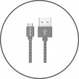 Cabo Usb Carregador Tipo C 1 Metro 2,4a Turbo Reforçado Cor Prata