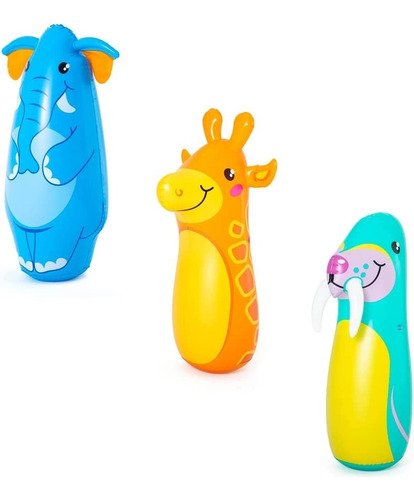 Muñeco Inflable Involcable Golpeador De Animales Boxeo Niños