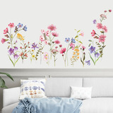 Pegatinas De Vinilo Para Pared Diseño De Flores Multicolor