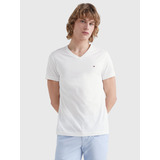 Polera Essential Cotton Vneck Blanco Tommy Hilfiger