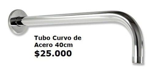 Tubo Curvo 40cm Para Regadera Acero Inoxidable