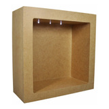 Nicho Duplo Quadrado Com Led - 32x32x12 - Madeira - Mdf