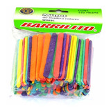 Palos De Paleta Planos De Madera Abatelenguas Colores 150pz