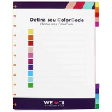 Divisórias Caderno Inteligente Grande Colorcode 10 Matérias