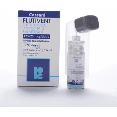 Flutivent 125 Mcg\u002F25 Mcg\u002F1 Dosis Aerosol Inhal., 1 Aerosol 120 Dosis | Envío gratis